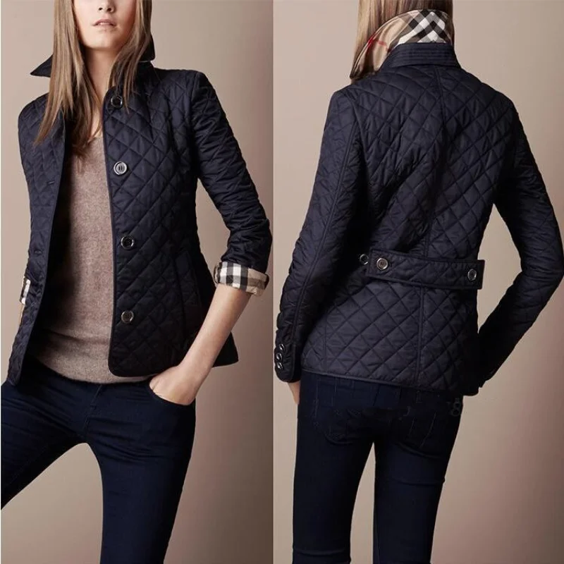 Quilted Coats for Women, Lightweight, Thick Jacket, Padded Tops, Outdoor Wear, Female Clothes, Winter and Autumn, Size M-6XL