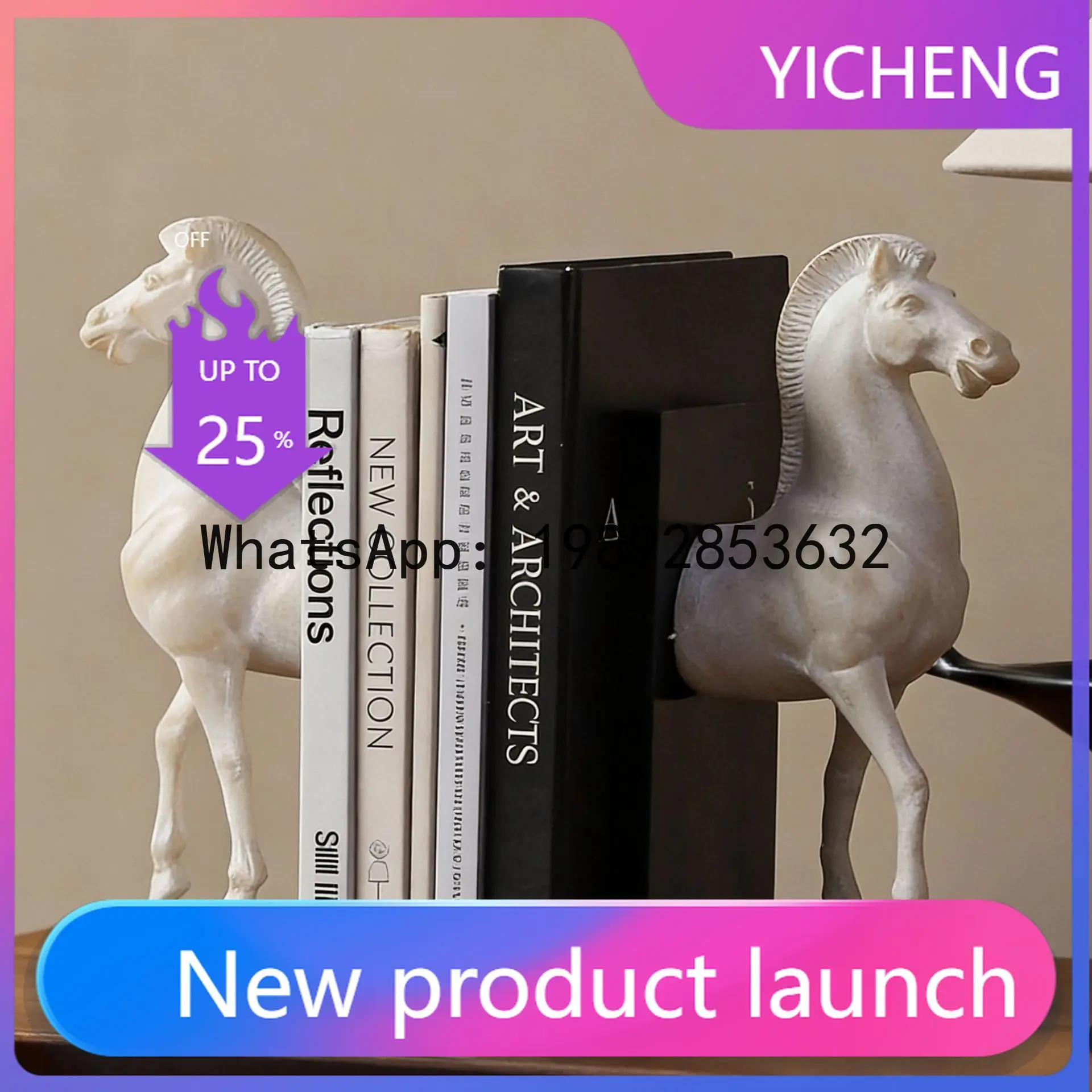 XL Luxury High-End Horse Ornament for Living Room Decoration, Study Desk, Vintage Artistic Touch, TV Cabinet Soft Decoration