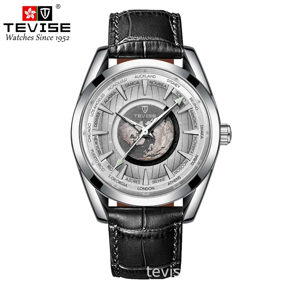 2024 New Luxury Brand TEVISE Men\'s Business Watch Men\'s Automatic Mechanical Watches Luminous Watch Hands Relogio Masculino XFCS