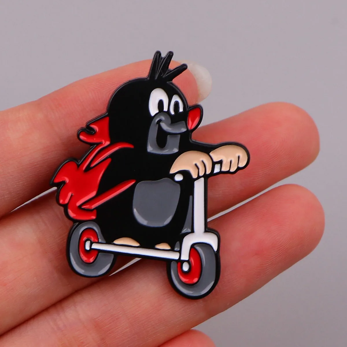 The Little Mole Brooches for Women Enamel Pins Cute Badges Lapel Pins for Backpack Fashion Jewelry Clothing Accessories Gift