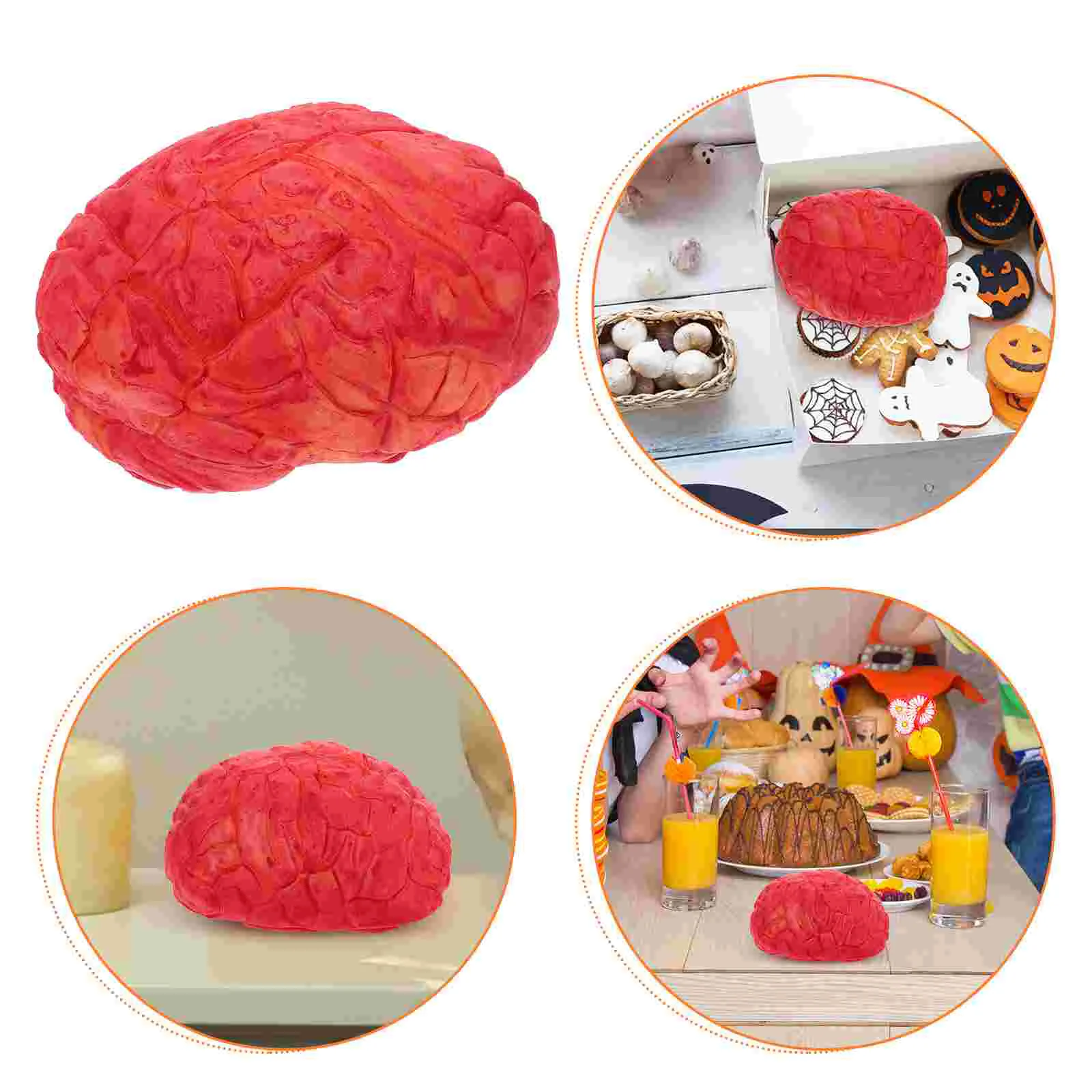 

Halloween Simulation Brain Decor Bloody Props Party Outdoor Fake Body Parts Vinyl