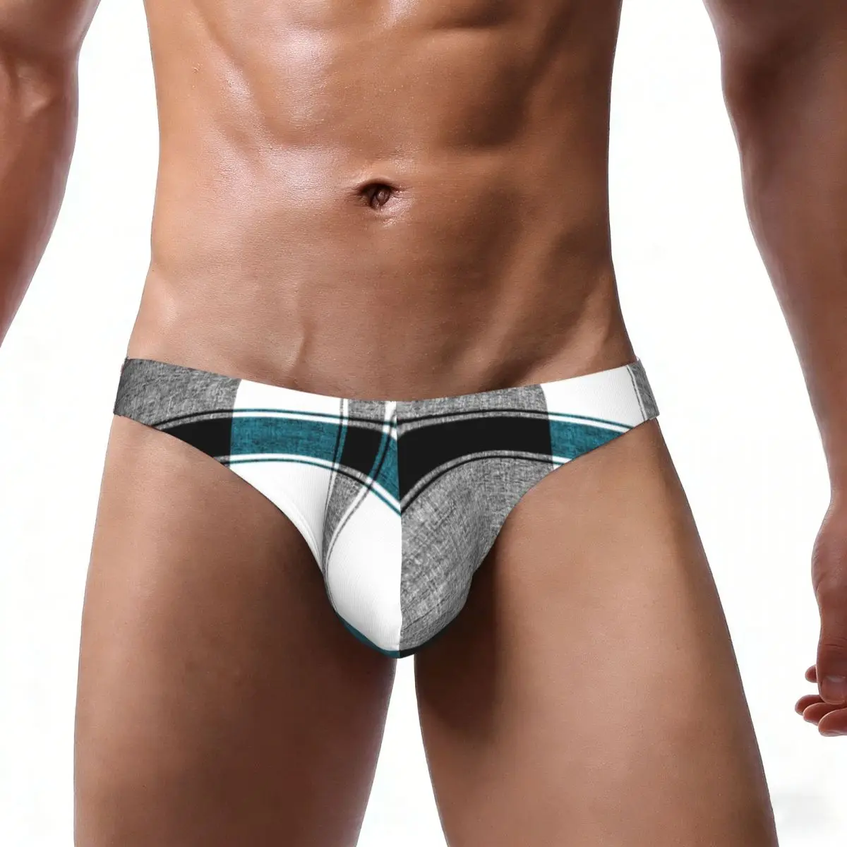 Men's Underwear Briefs Tartan Plaid Pattern Sexy Underpants Male Panties Bikini Underwear Ropa Pants