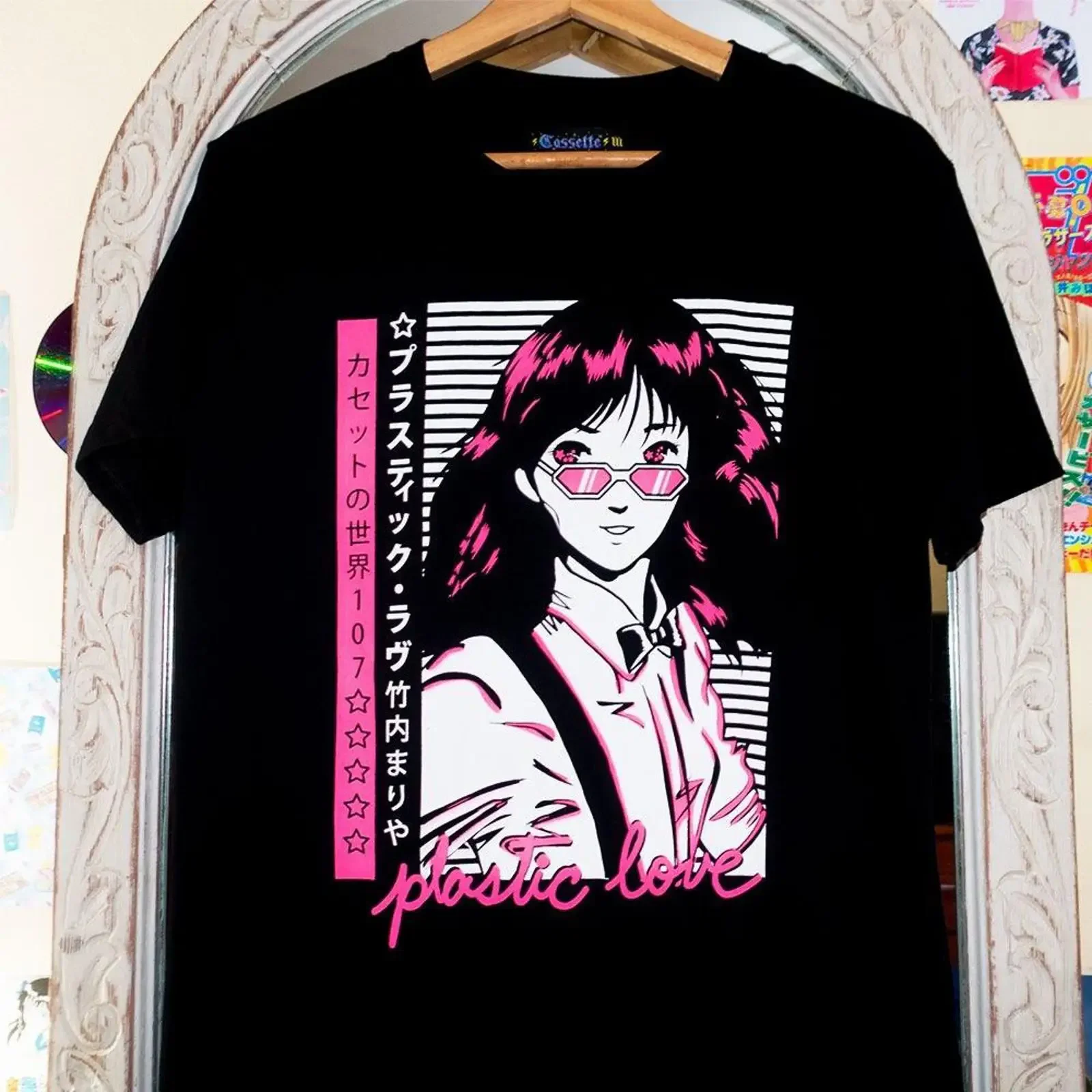 Takeuchi Mariya Plastic Love T Shirt vintage Washed fashion Casual designer clothes Unisex streetwear Comfortable graphic