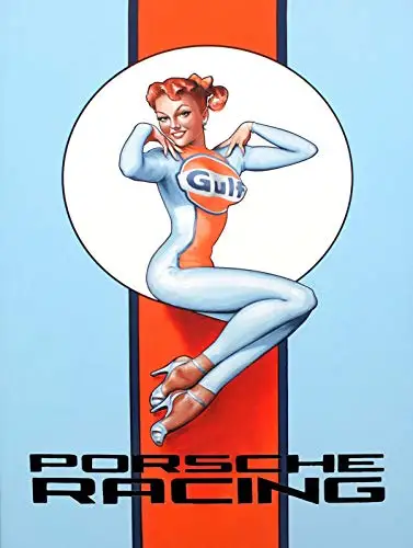 Gulf Racing Metall Blechschild Dekor
