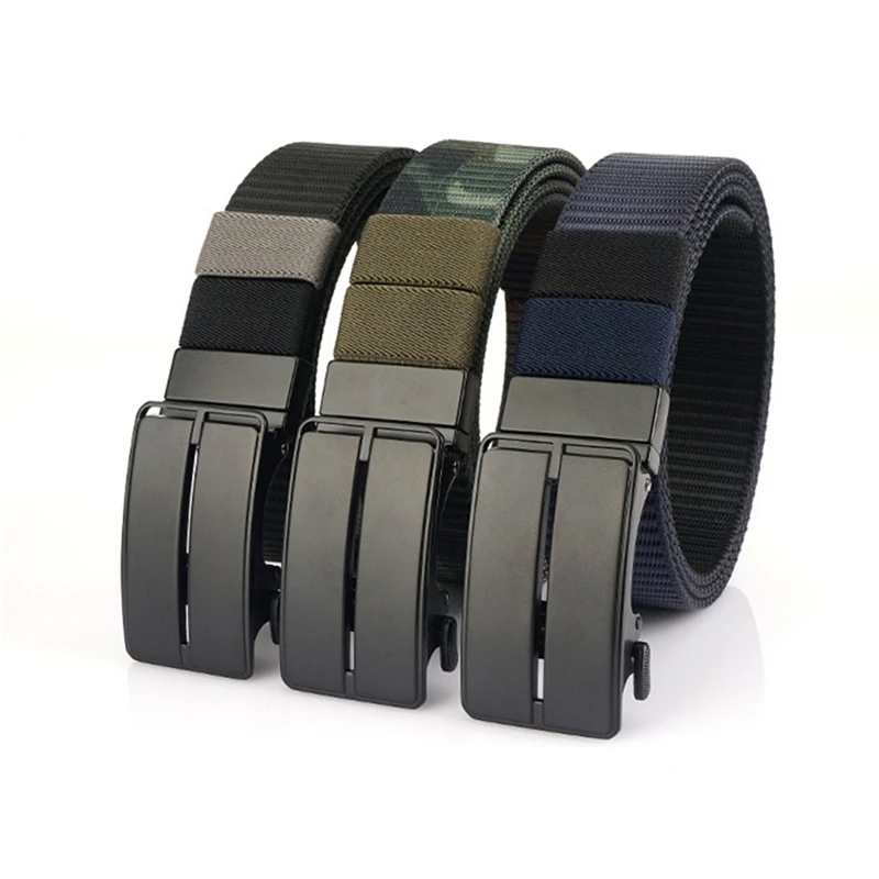 Men's Reversible Belt Ratchet Nylon Belt For Men Casual Web Golf Belt For Jeans Pants Work