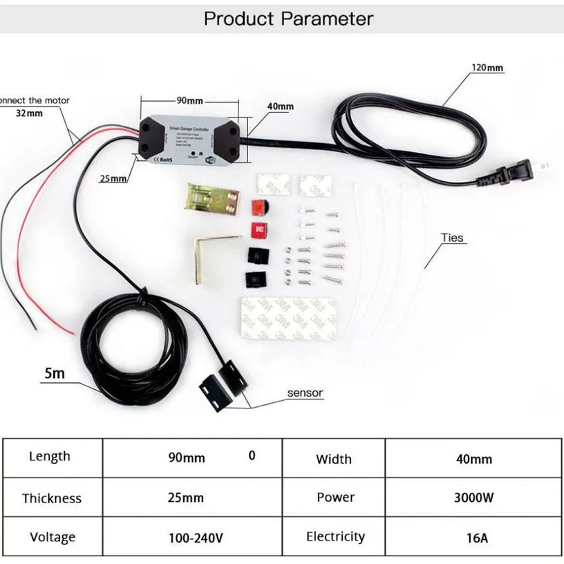 Remote Control Graffiti Smart Garage Door Controller CE WIFI Garage Door Opener Garage Remote Smart Garage Door Opener