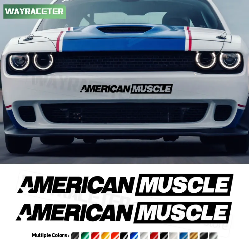 

2 шт. виниловая наклейка из углеродного волокна American Muscle на передний бампер автомобиля, наклейка на багажник кузова для Dodge Charger Challenger SRT Hellcat