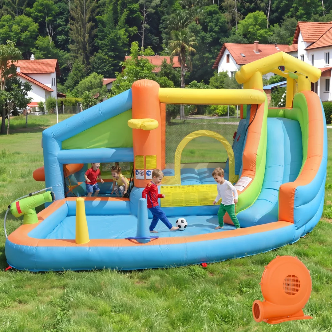 Château gonflable pour enfants, parc aquatique gonflable pour enfants, jouets aquatiques d'extérieur, château d'extérieur, 360*350*210 cm