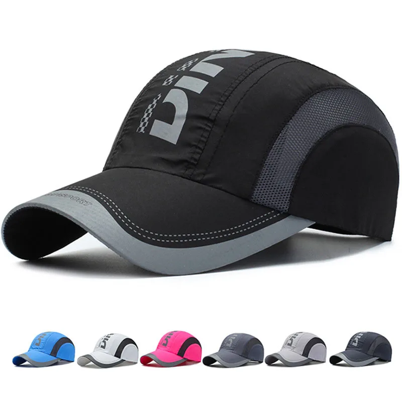 Summer Women Sports Running Quick Drying Waterproof Sun Hat Men Outdoor Fashion Adjustable Golf Baseball Cap for Snapback Visors