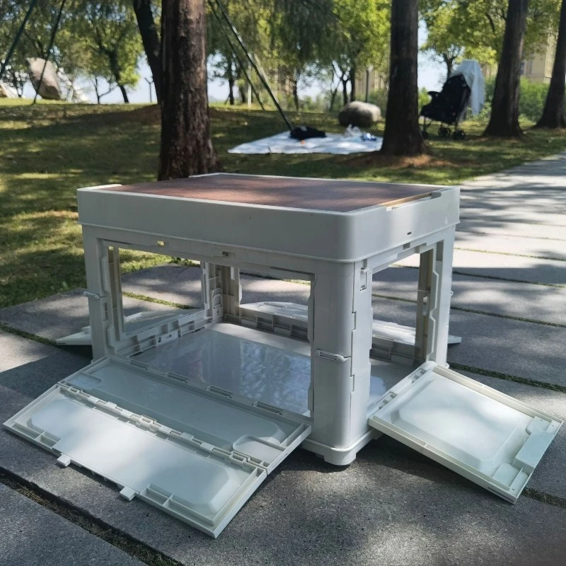 

Five Door Opening Box Outdoor Folding Camping Storage Box Camping Finishing Box Foldable Storage