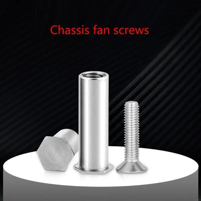 

C90F 4pcs Computer Fan Screws for 25mm Thickness Fan Cooling Fan Mount Screws Secure and Stable Computer Fan Screws