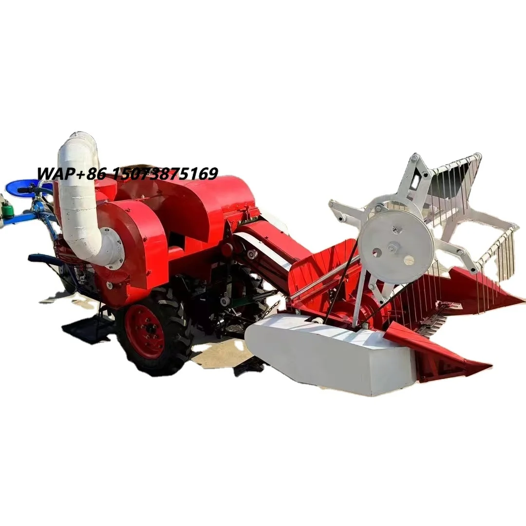 18HP Wheel Type Walking Harvester Mini Handheld Crop Harvester for Farm
