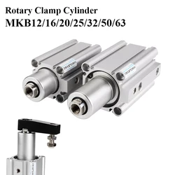 Standard Quality MKB12/16/20/25/32/40/50/63-10-20-30-40-50R/LNZ MK Series Rotating Down Clamping Rotary Clamp Cylinder With Arm