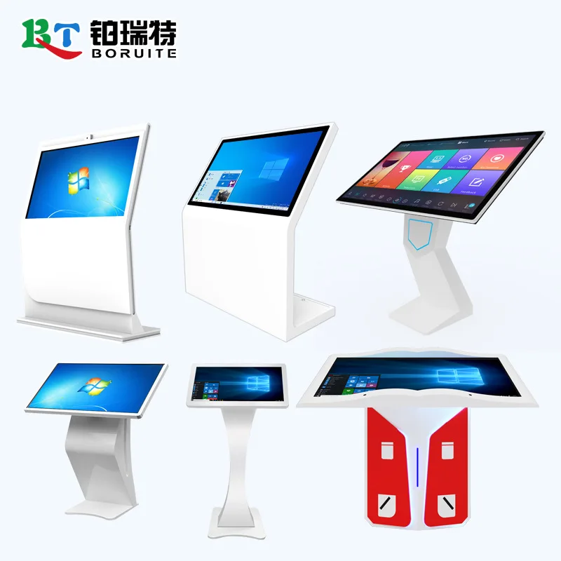 15.6-86 inch L type S type K type base flip book navigation digital signage touch query machine advertising machine