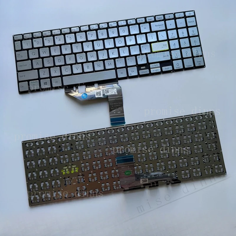 

M FOR ASUS VivoBook S15 X513 M513 FL8850I V5050E Silver Laptop US English Keyboard