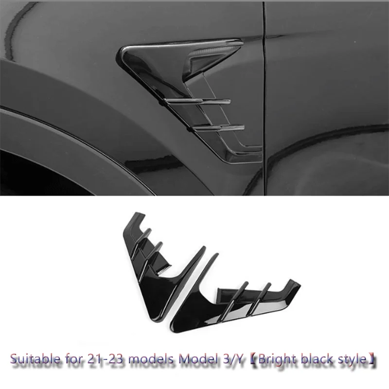 

2pcs Car Side Camera Protection Covers Kit For Tesla Model 3 Moel Y 2020-2025 Car Decoration Sticker Car Exterior Modification
