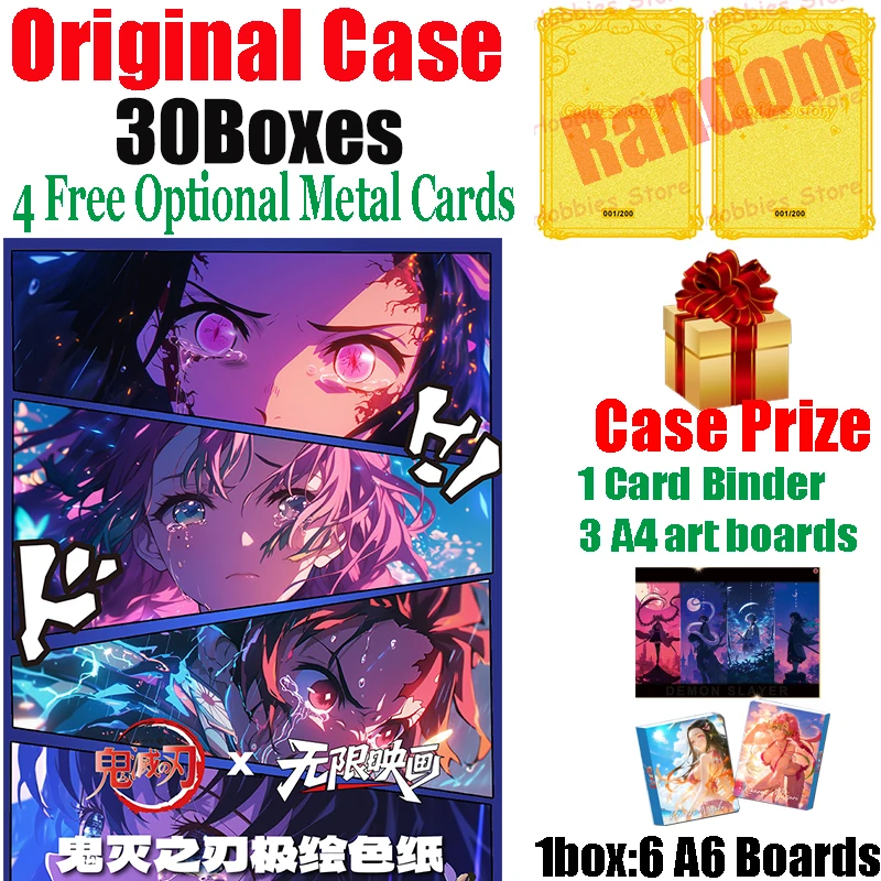 

New Infinite Pictures Demon Slayer Infinity Castle Battle A6 Art Boards Hobby Anime Nezuko Shinobu Mitsuri Game Boards Kids Toy