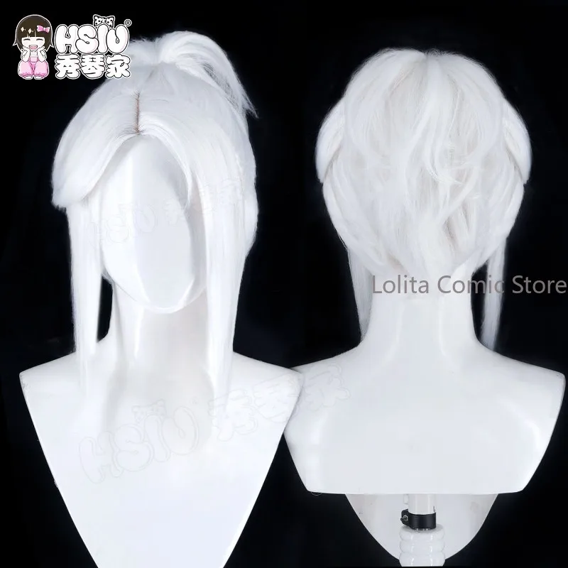 Peluca de Cosplay de Jett de Valorant (Anime Game) con Peinado Medio Atado y Medio Despeinado, Fibra Mixta Esponjosa, Modelo para Juego de Rol, Accesorio para Envío por Sitio Web