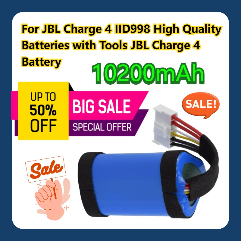 

For JBL Charge 4 IID998 High Quality Batteries with Tools JBL Charge 4 10200mAh Battery