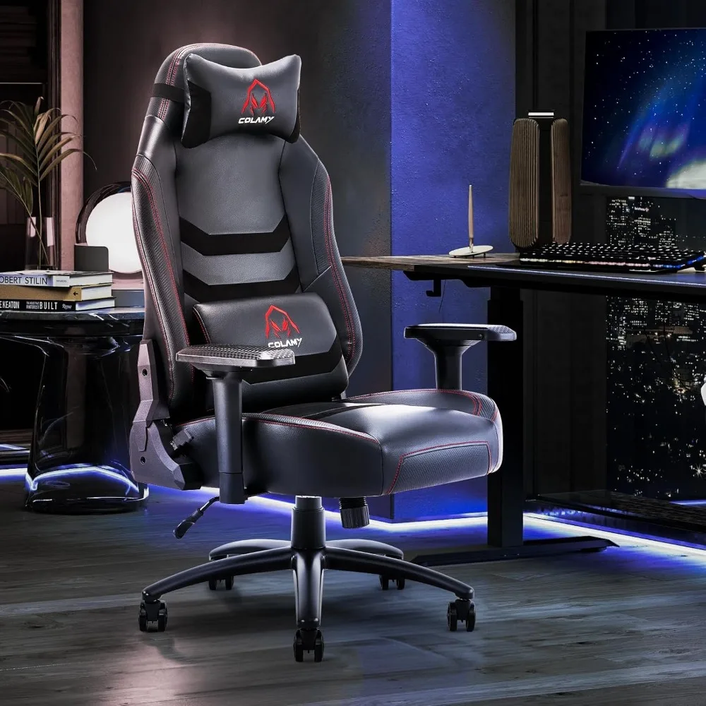 

Big and Tall Gaming Chair 400lbs-Computer Gamer Chair, High Back Ergonomic Executive Office Chair with Wide Seat for Adult Black