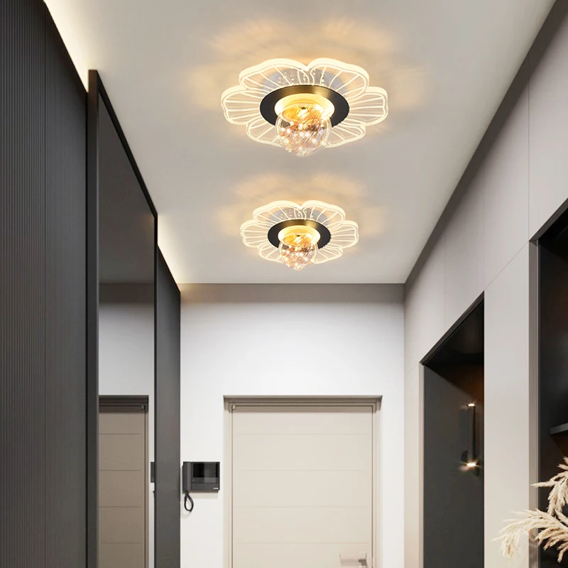 

Modern Minimalist Room Aisle Living Lights Wrought Iron Ceiling Lights Corridor Entry Porch Light Stairs Balcony Cloakroom Lamps