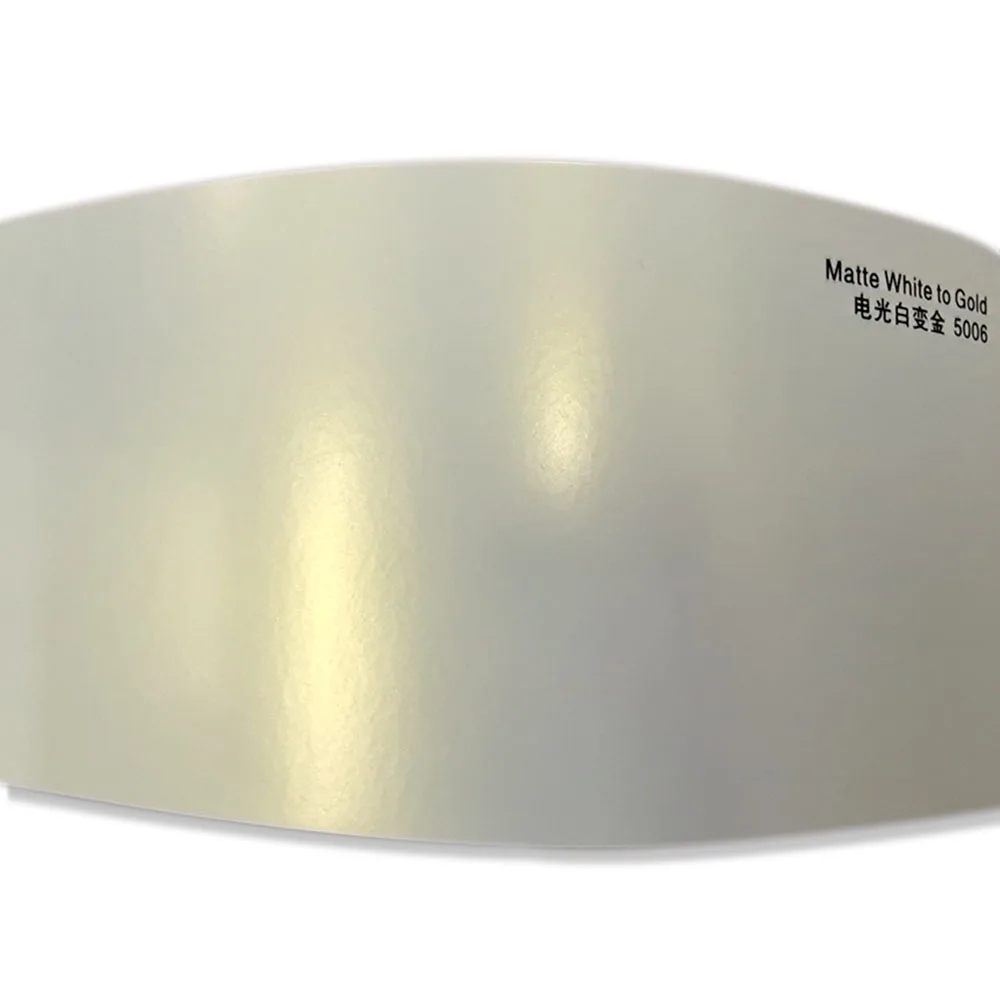 

Matte White to Gold Color Changing Custom Car Vinyl Wrap