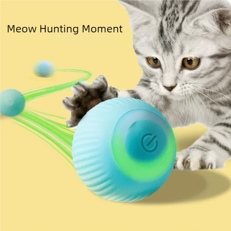Smart Automatic Rolling Cat Ball Toy Electronic Magic Interactive Ball Indoor Exercise Play Toy For Kitten Cats Pet Accessories