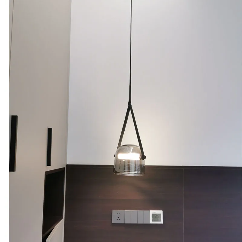 Nordic Restaurant Glass Chandelier Modern Simple Creative Personality Bedside Designer Model Room Bar Lamp