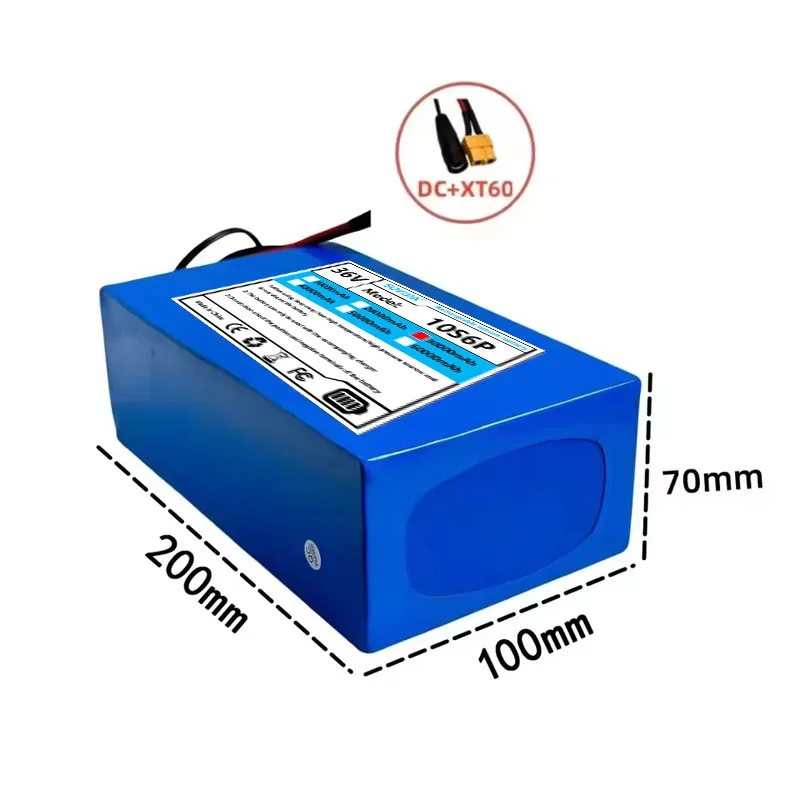 36V 30Ah 10S6P Lithium-Ion Battery Pack 36V 30000mAh 1000W Electric Battery Built-in BMS