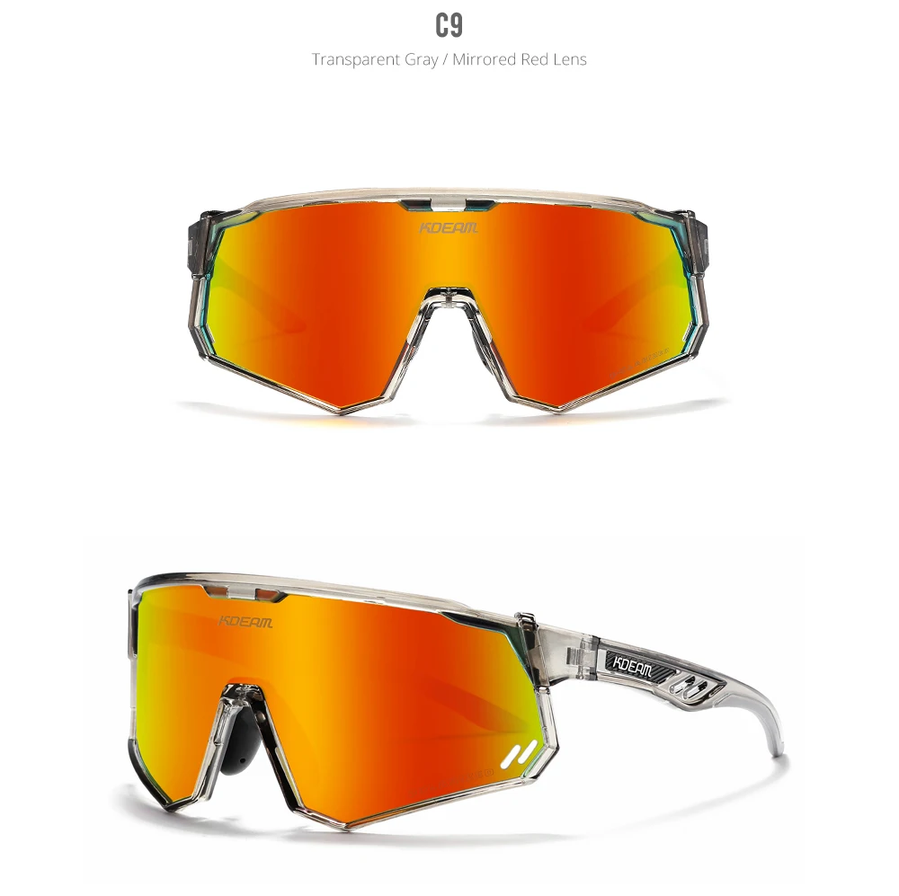 Kdeam High-End-Sports onnen brille polarisierte Herren-Fahrrad brille abnehmbarer Tr90-Rahmen und Nasen pads leicht auszu tauschen – Detail 39