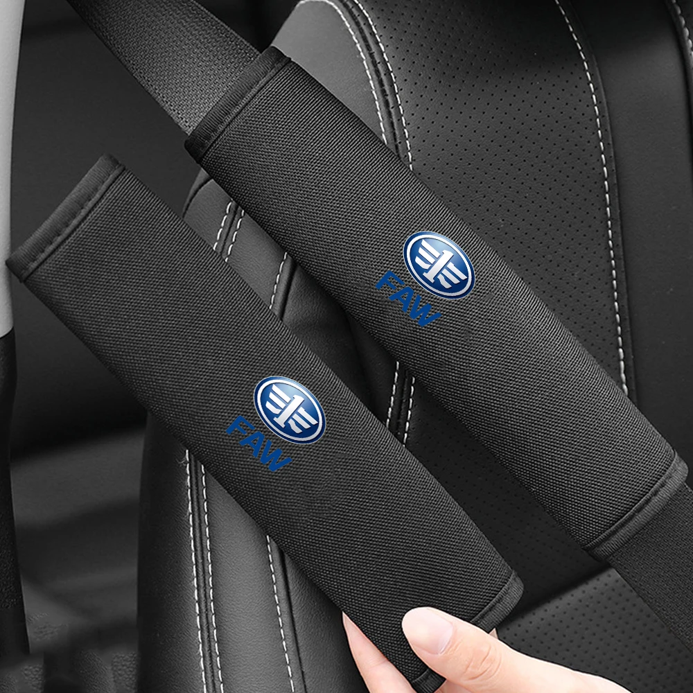 Car Seat Belt Pads Cover For FAW Group Besturn Junpai Bora Vita F5 V70 D60 J6 F1 V80 B70 R7 N5 Xiali Admiral Hongqi Accessories