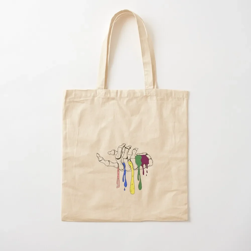 self titled skeleton hand Tote Bag the tote bag university shopper bag Women's bags