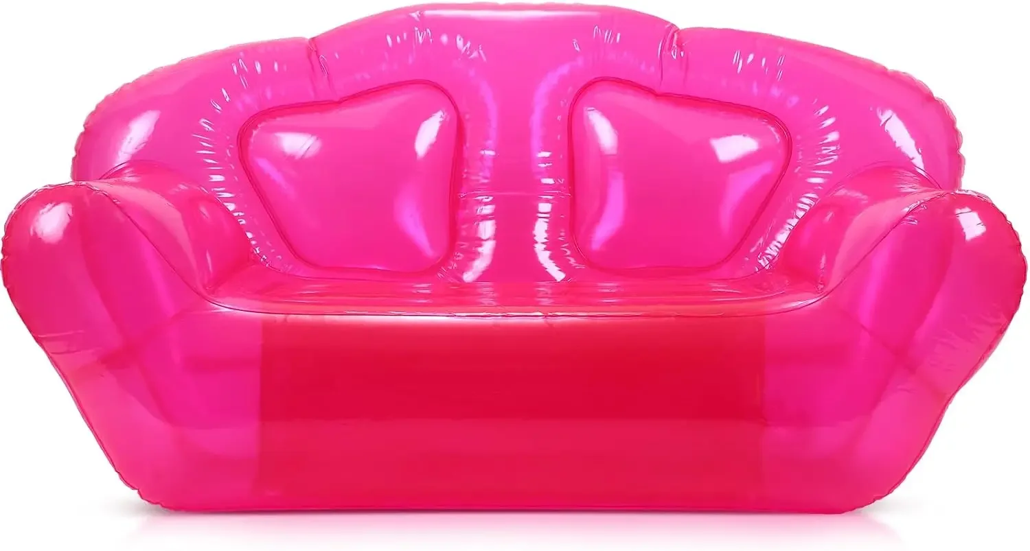 Inflatable Chair Blow Up Couches Transparent Inflatable Sofa Seat Yard Patio Portable Air Couch Furniture for Outdoor Indoor