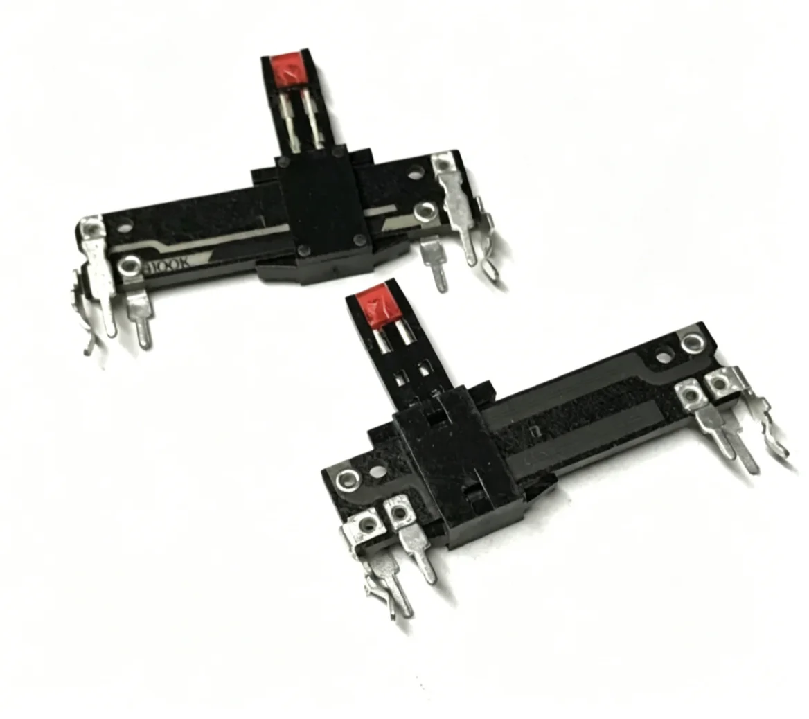 40mm linear slide potentiometer audio radio recorder tape recorder linear slide fader B100K with light 10pcs