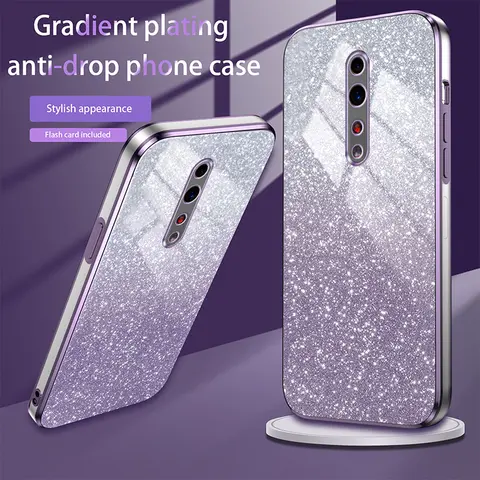 For OPPO RENO Z Reno 2 2Z 3 3 5 5K Case Bling Luxury Electroplate Glitter Phone Case shockproof Soft Bumper Clear Bcak Cover