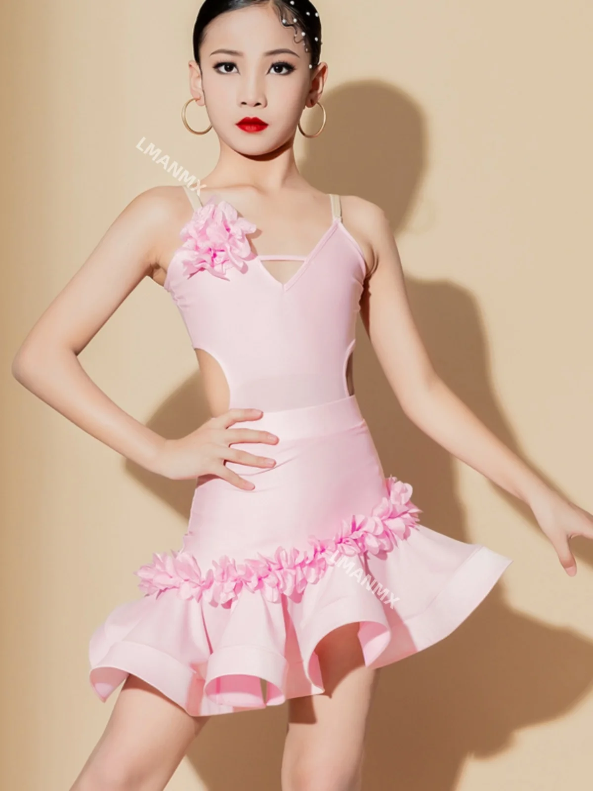 danskleding jurk voor meisjes kinderen lyrische latin amerikaanse meisjeskostuums samba danskleding stijldansen top rok concurrentie