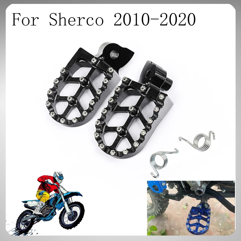 Image of Motorrad CNC Fußrasten Fußstützen Pedale für Sherco Factory 125 250 300 450 510 SEF SER Zubehör