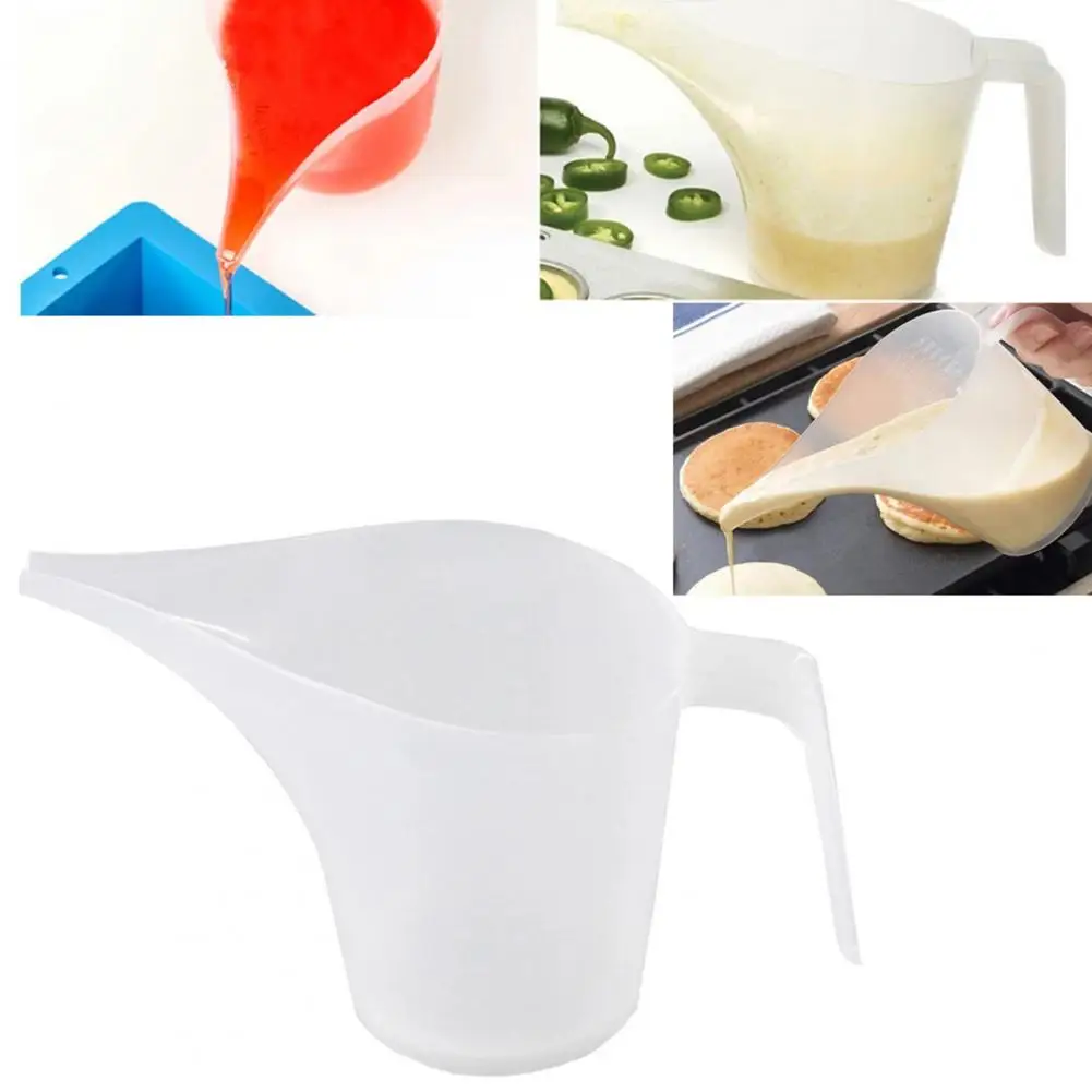 1000ML Measuring Cup Food Grade Drop-proof Tip Mouth DIY Cooking Kitchen Gadget Plastic Graduated Funnel Pitcher Jug For Kitchen