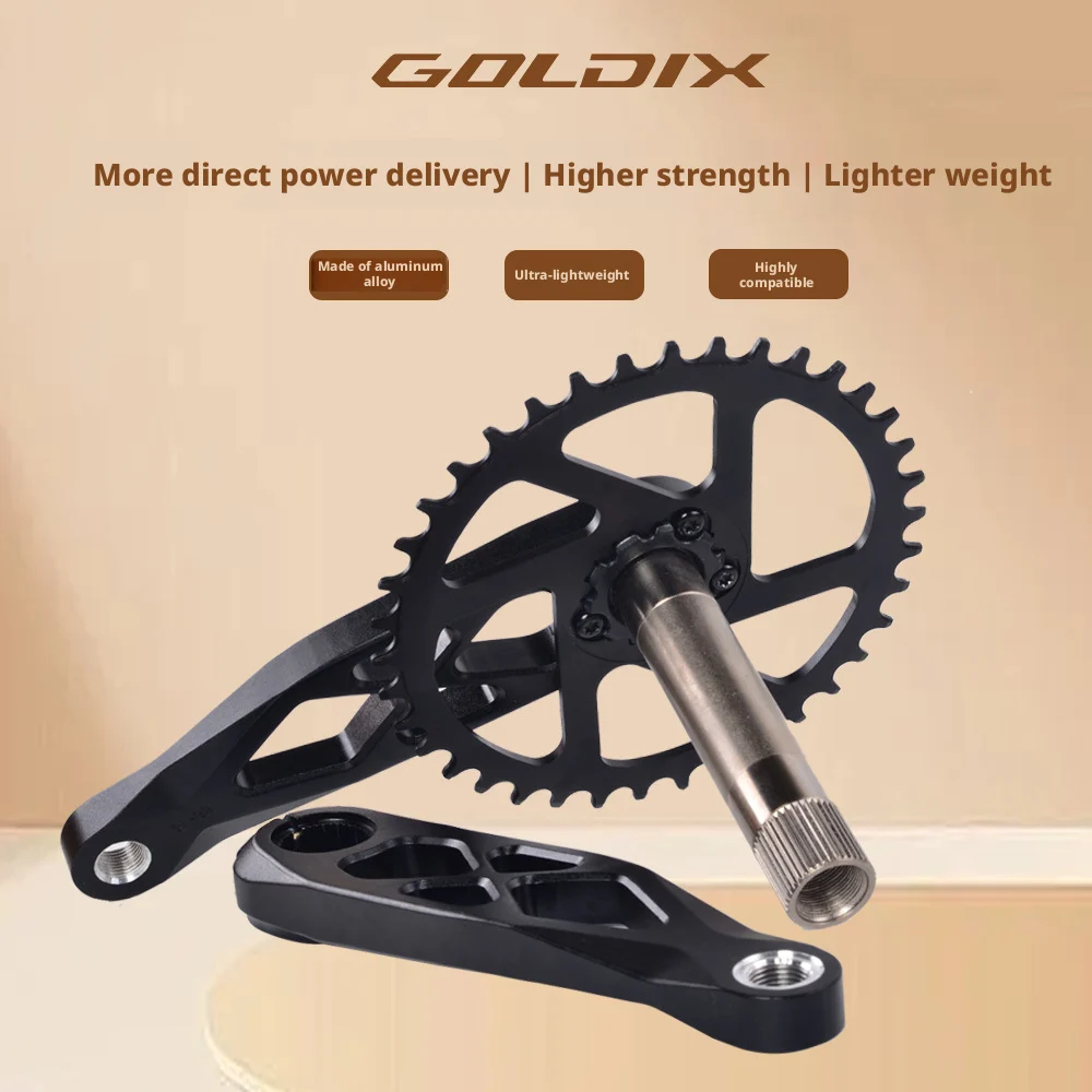 GOLDIX MTB Crankset 160/170/175mm Mountain Bike Crank Narrow Wide Chainring 32/34/36/38T 7/12S Bicycle Crankset Sprocket For - view 3
