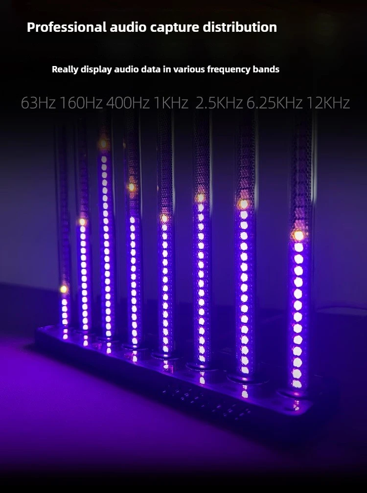 RGB Pickup Level Licht LED Display Sprachsteuerung Musik Spektrum Anzeige Desktop Licht Gaming Zimmer Atmosphäre Rhythmus Licht