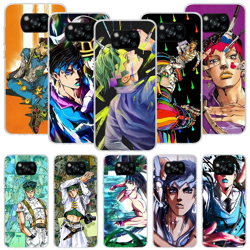 JoJo Adventure Rohan Kishibe Phone Case For Xiaomi Poco X7 X6 X5 X4 X3 Nfc F5 F6 Pro F3 F4 Gt M5S M4 M3 X7Pro Art Soft Coque Cov