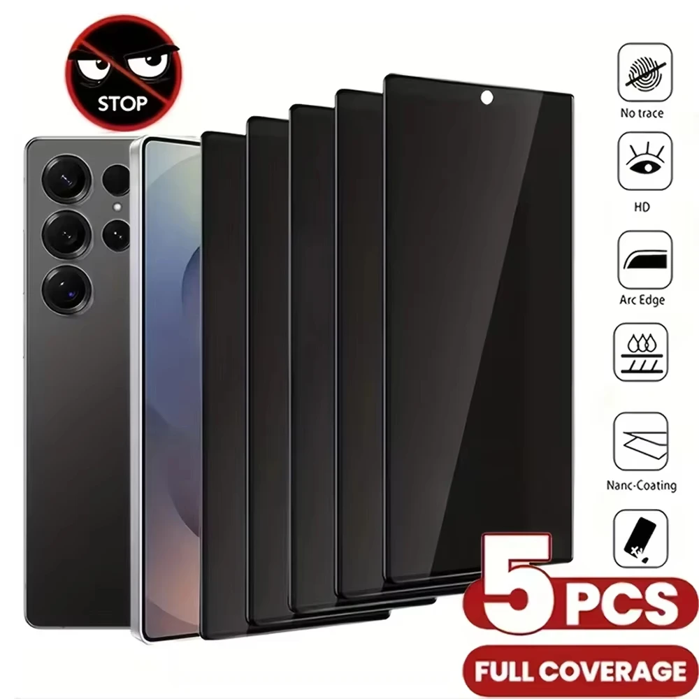 Anti-Spy Tempered Glass For Samsung S26 Ultra A07 A06 A05S A36 A35 A33 A56 A55 A54 A57 A26 A25 A16 A17 A15 A34 A24 Privacy Glass