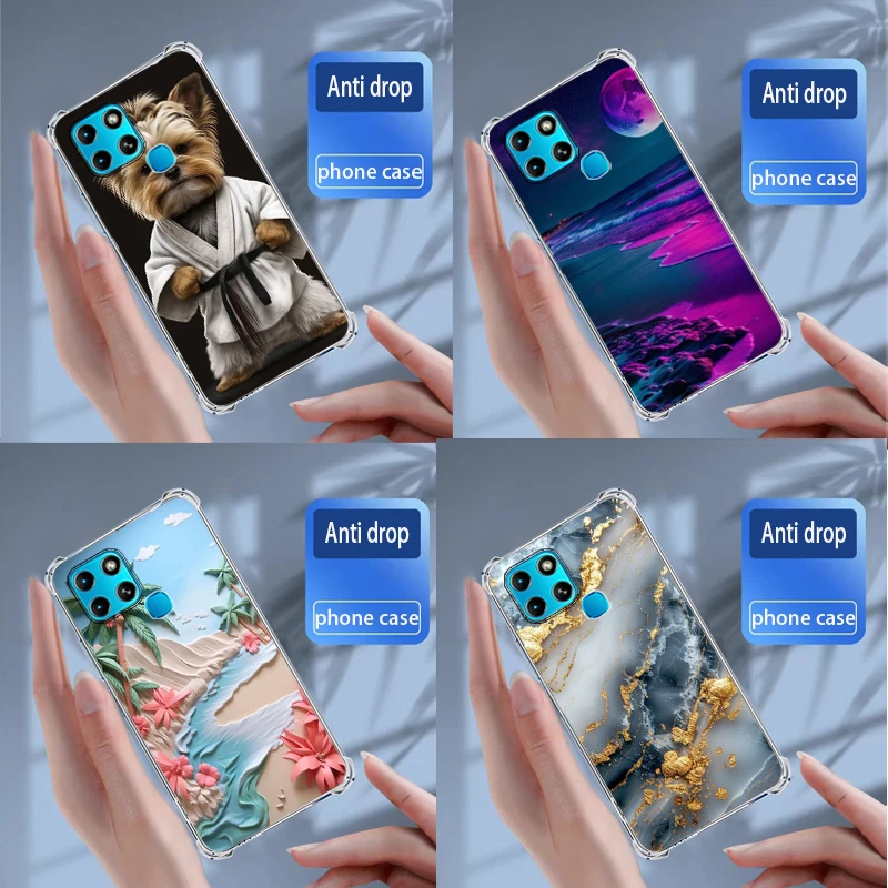 For Cases infinix Smart 6/X6511B/Smart 6 HD Cover Soft Silicone transparent TPU Phone Case Coque Capa Bumper