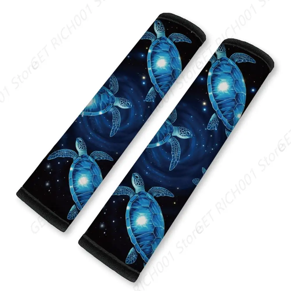 

2Pcs Soft Auto Seat Belt Cover Pad Sea Turtle Print Colorful Car Seatbelt Shoulder Cushion for Comfortable Driving, Compatible