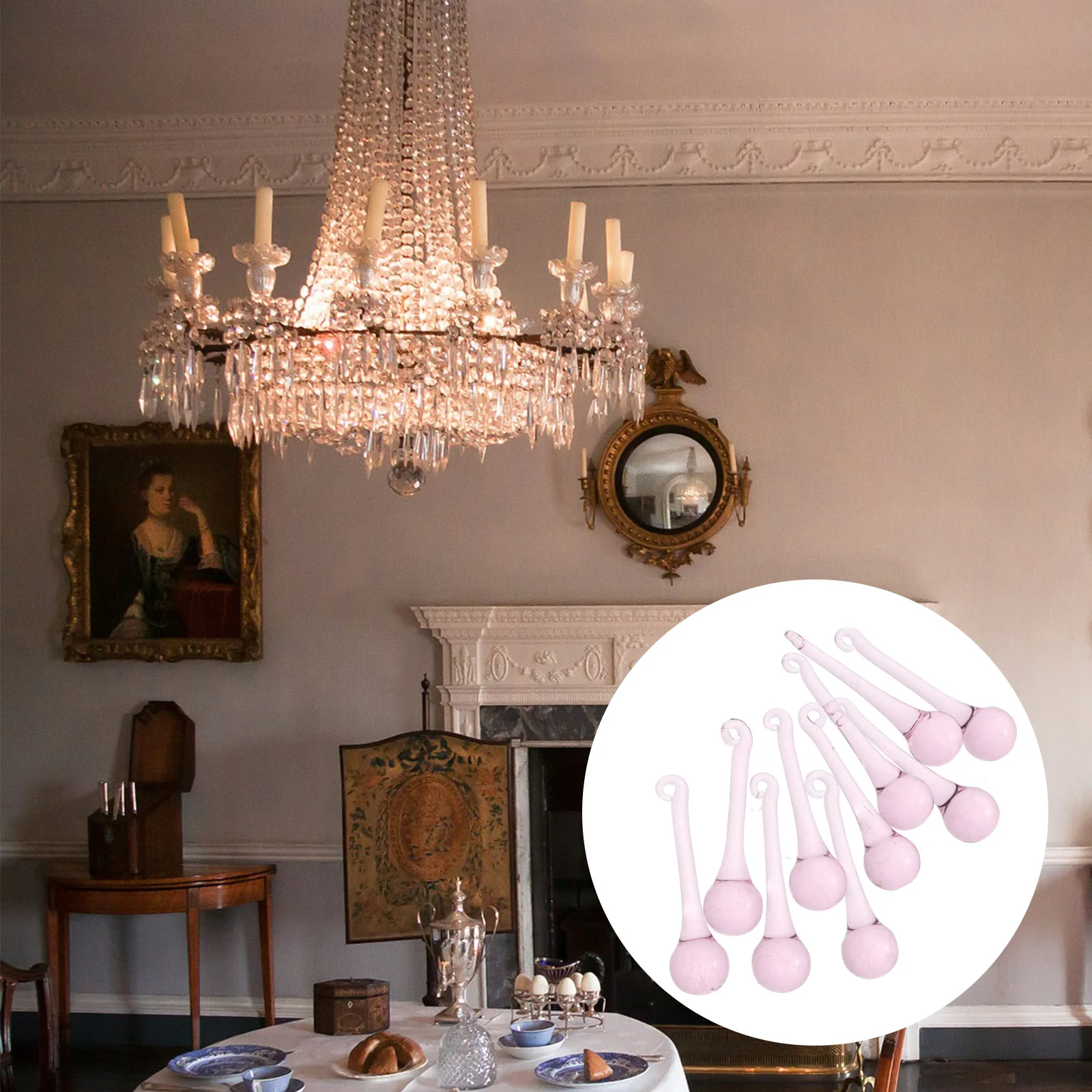 

10Pcs Crystal Pendant Ornaments Sturdy Trustworthy Tool for Light Hanging Decoration Garden Projects Chandelier Crystals