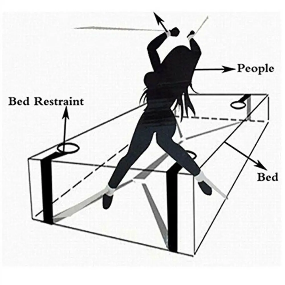 Erotic Bondage Bed Games Adult Sex Products BDSM Sex Bondage Set Women Handcuffs Ankle Cuff Restraints Sex Toys for Couples Anal