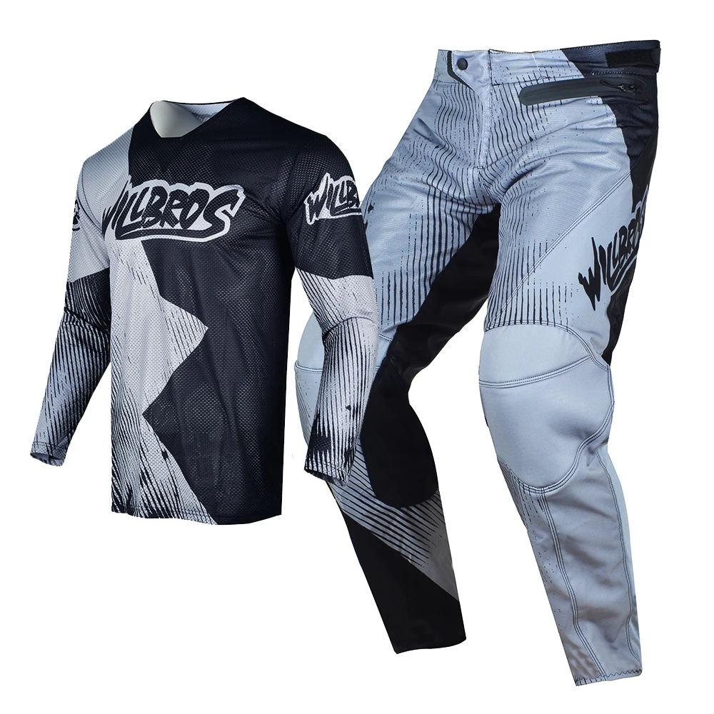 

Motocross Gear Set Mens MX Jersey Pants Combo Riding Willbros Offroad Cycling BMX ATV Breathable Downhill Dirt Bike Suit Spring