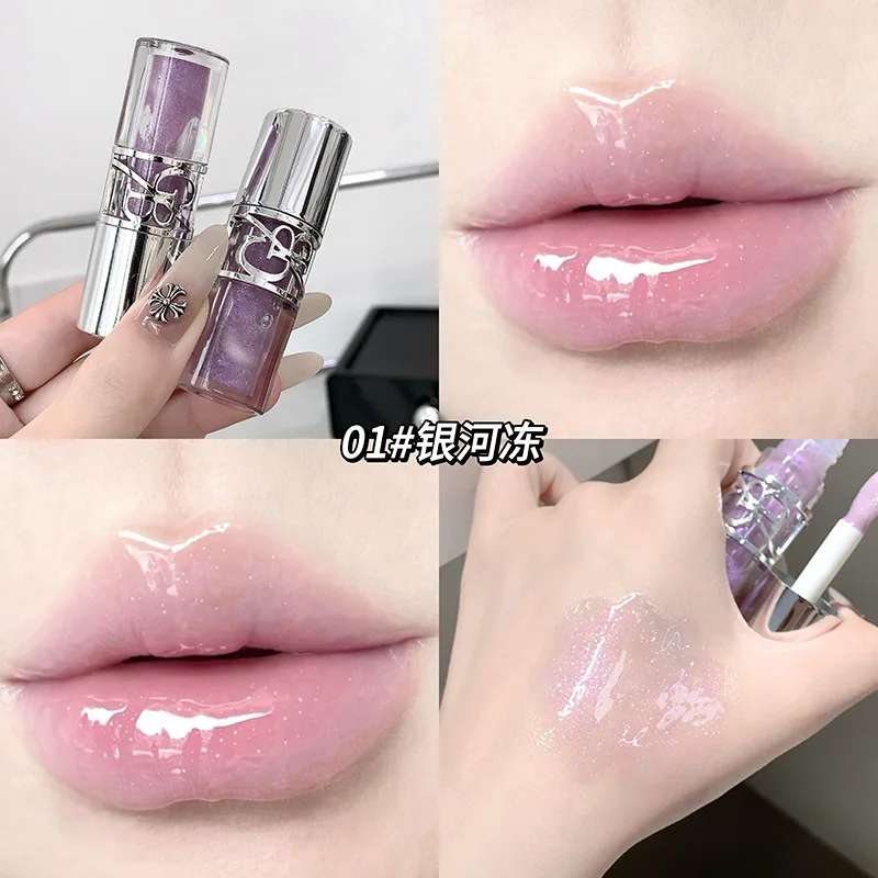 

Watery Hydrating Lip Gloss Glass Mirror Finish High Shine Non Sticky Long Lasting for Student Affordable Chinese Makeup
