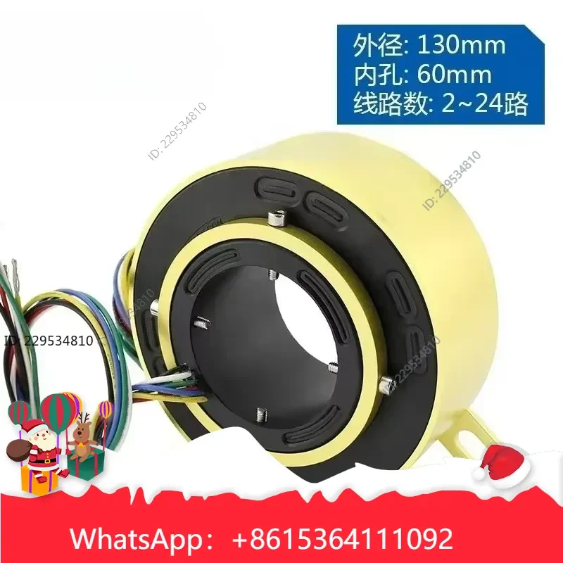 1pc Slip Ring for Inner Hole 60mm Outer Diameter 130mm Collector Ring 2 4 6 8 10 12 Wire Compatible For Model，practical use