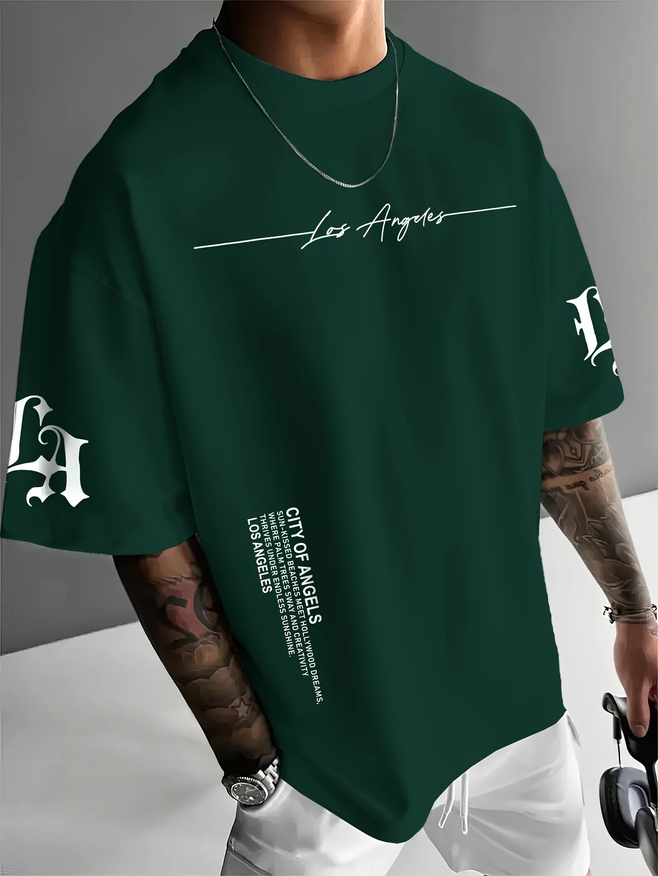 The 2025 summer new men's T-shirt is a casual and fashionable outdoor simple men's top with letter prints image 5